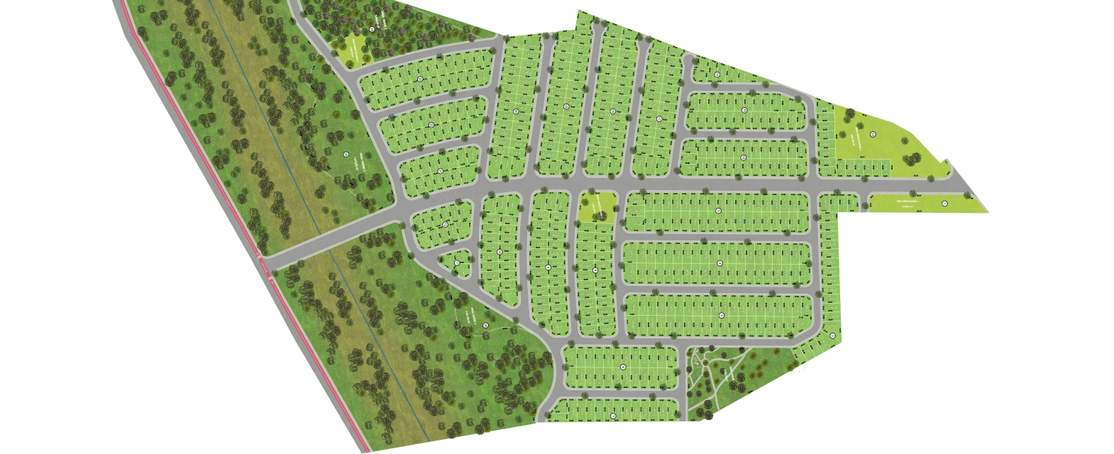 Mapa de Implantação - Parque das Aroeiras