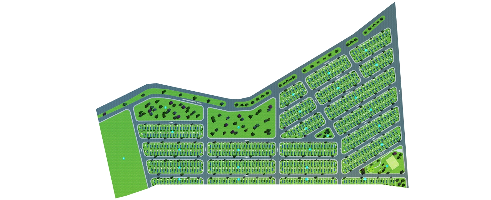 Mapa de Implantação - Residencial Santa Ana