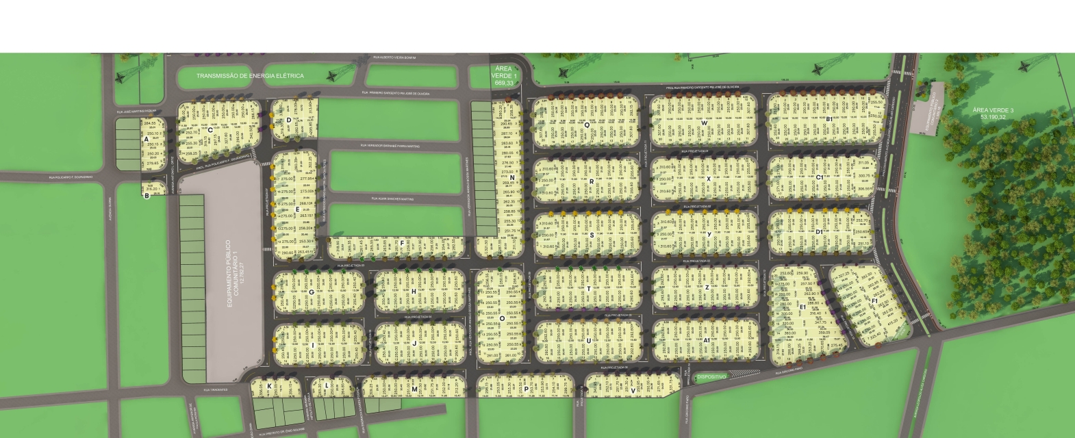 Mapa de Implantação - Mais Solar II Penápolis