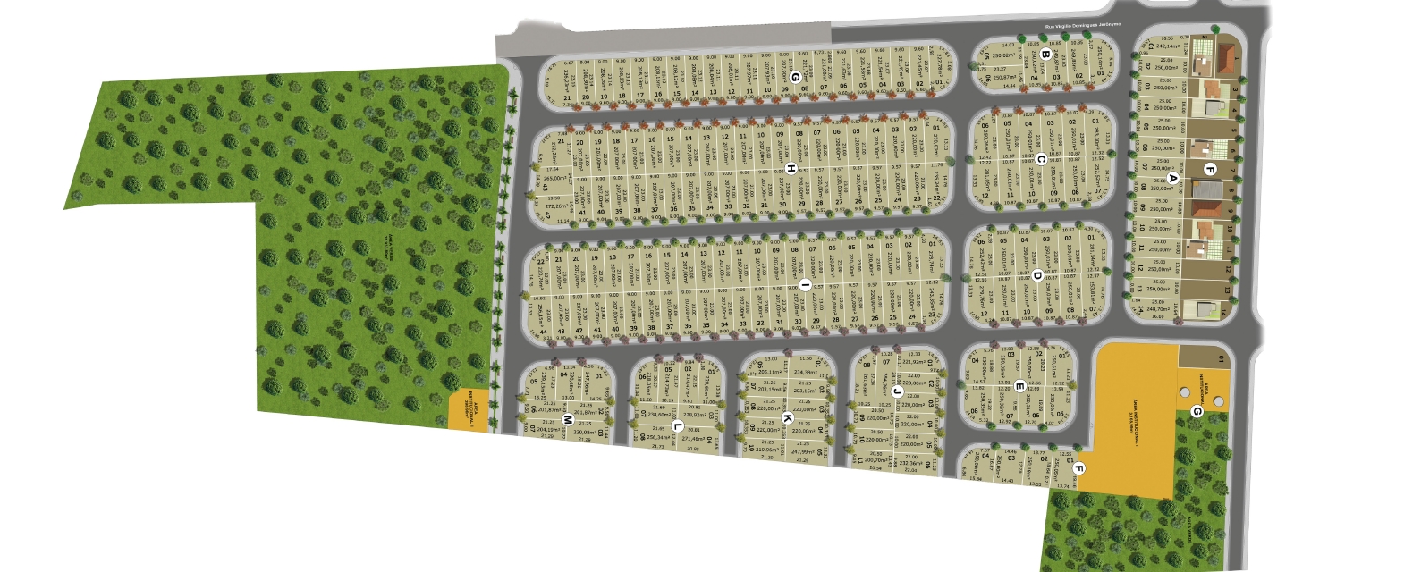 Mapa de Implantação - Residencial Urupês