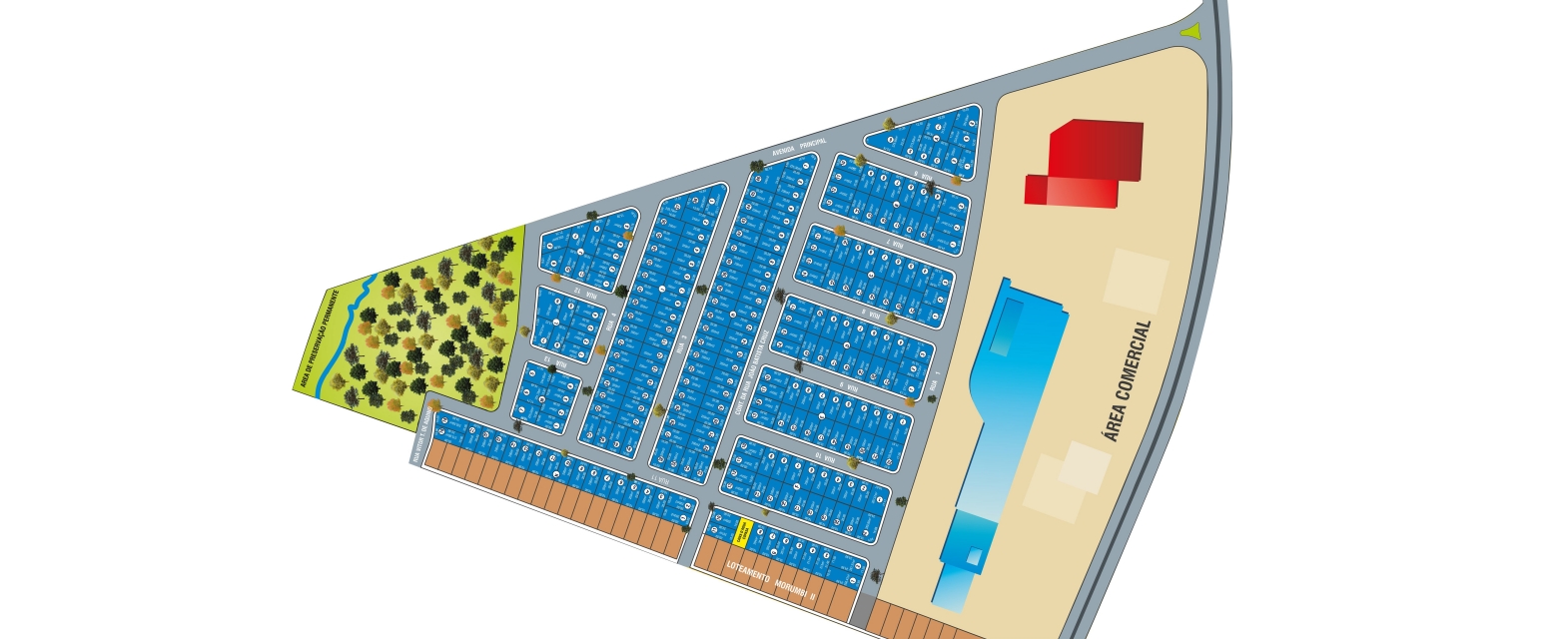 Mapa de Implantação - Residencial Monte Carlo