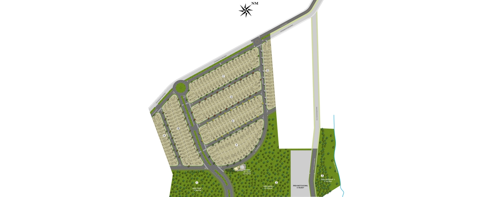 Mapa de Implantação - Residencial Prata